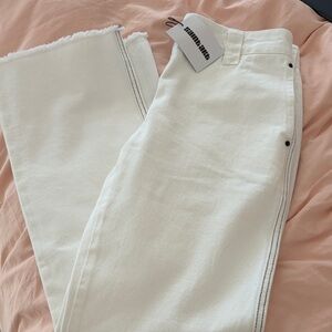 NWT Saint Art Nessa Pure White Denim Pants- will include  a designer box.
